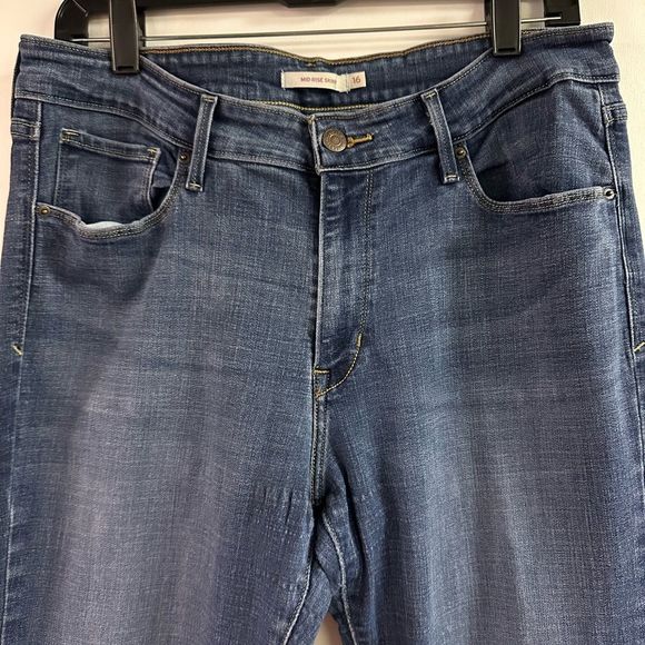 Levi’s Mid Rise Skinny Jeans Size 16 - Picture 3 of 6